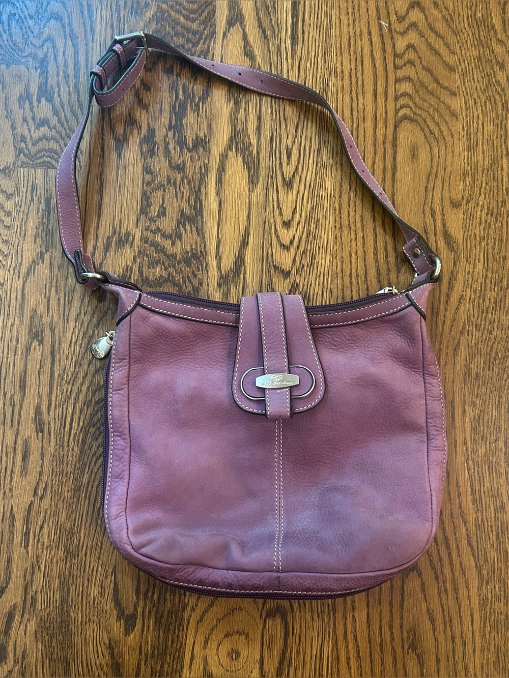 Vintage Y2K Gil Holsters Purple Leather Crossbody Bag